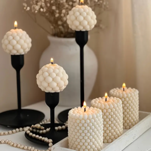 1pc 3D Bubble Candle Ball Shape Resin Silicone Mold Round Cylinder Silicone Molds For Candle Making