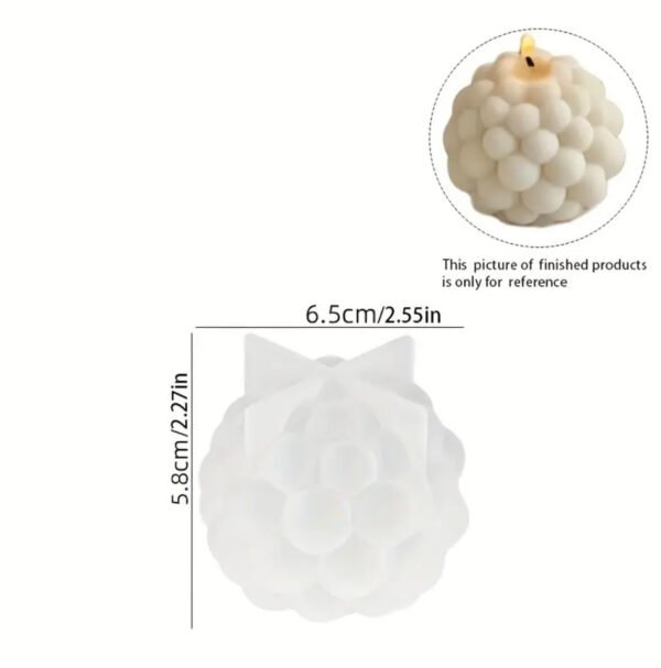 1pc 3D Bubble Candle Ball Shape Resin Silicone Mold Round Cylinder Silicone Molds For Candle Making - Image 2